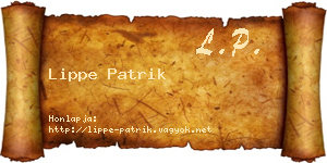 Lippe Patrik névjegykártya