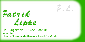 patrik lippe business card